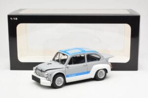 Fiat Abarth 1000 TCR Matt Grau Blaue Streifen AUTOart 1:18 72642 Druckguss — Bild 8 von 8