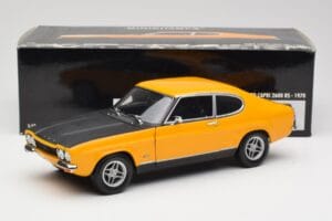 Ford Capri 2600 RS Signal Gelb Mit Schwarz Minichamps 1:18 180089070 Druckguss — Bild 8 von 8