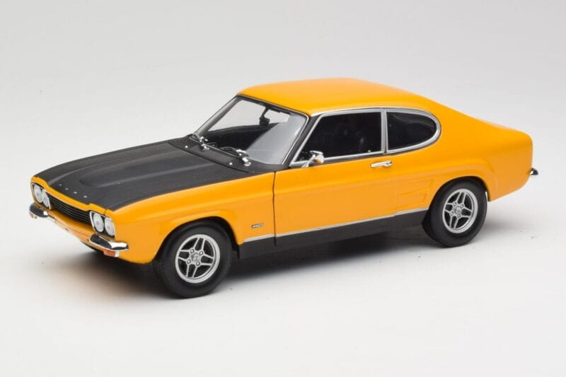 Ford Capri 2600 RS Signal Gelb Mit Schwarz Minichamps 1:18 180089070 Druckguss