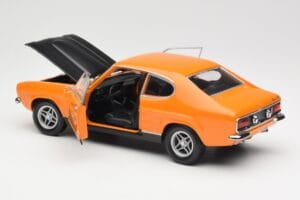 Ford Capri Mk1 RS 2600 Signal Orange Schwarz Minichamps 1:18 150089077 Druckguss — Bild 5 von 8