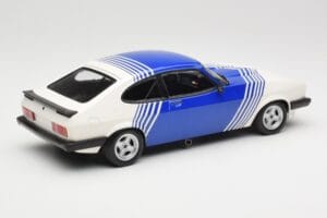 Ford Capri Mk2 3.0 Weiß mit Blauen Streifen Minichamps 1:18 155788600 Druckguss — Bild 2 von 6