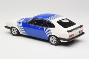 Ford Capri Mk2 3.0 Weiß mit Blauen Streifen Minichamps 1:18 155788600 Druckguss — Bild 5 von 6