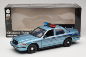 Ford Crown Victoria Police Cruiser Twilight Blue Greenlight 1:18 01643 Druckguss — Bild 8 von 8
