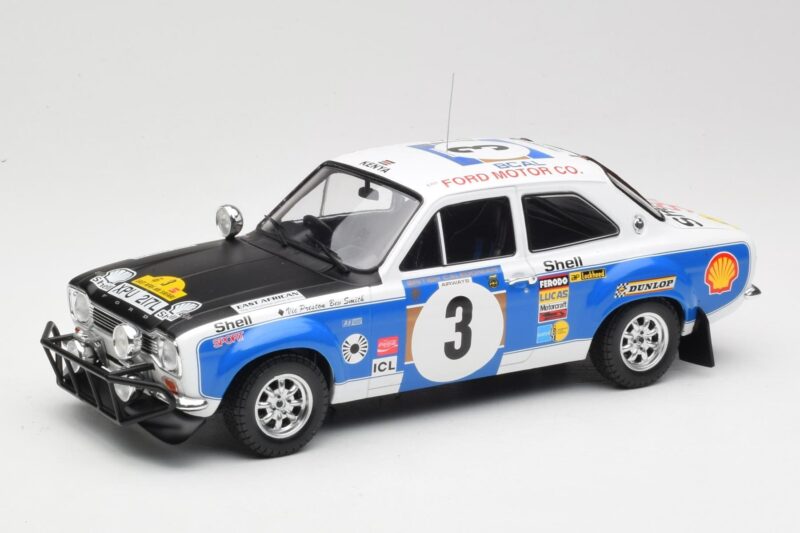 Ford Escort RS 1600 Mk1 #3 V. Preston Jr. / B. Smith Safari Rally 1973 IXO 1:18 18RMC075B Druckguss