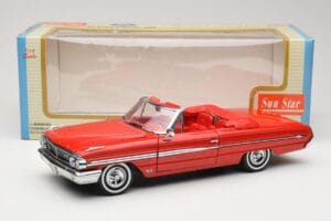 Ford Galaxie 500 Cabriolet Rot Sun Star 1:18 1420 Druckguss — Bild 8 von 8