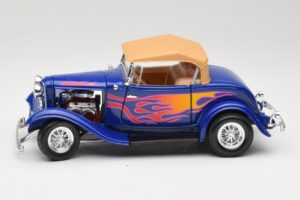 Ford Roadster Street Rod Blau with Fire Road Signature 1:18 92249 Druckguss — Bild 4 von 8