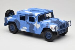 Hummer H1 Humvee Blau & Weiß Motormax 1:18 73157 Druckguss — Bild 6 von 8