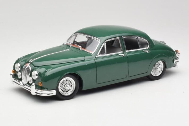 Jaguar Mark II British Racing Grün & Blau Innenraum Maisto 1:18 59001 Druckguss