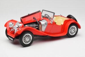 Jaguar SS 100 Rot Bburago 1:18 3006-M1 Druckguss — Bild 2 von 8
