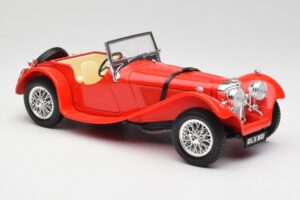 Jaguar SS 100 Rot Bburago 1:18 3006-M1 Druckguss — Bild 6 von 8
