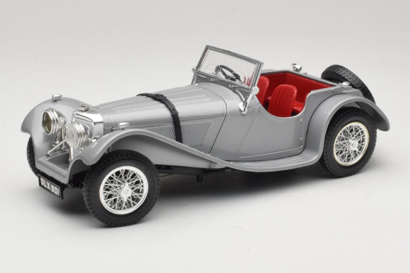 Jaguar SS100 Silber Bburago 1:18 3006-M2 Druckguss