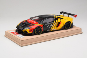 Lamborghini Aventador Liberty Walk Infinite Schwarz Gelb Timothy & Pierre 1:18 REMC035 Druckguss — Bild 2 von 7