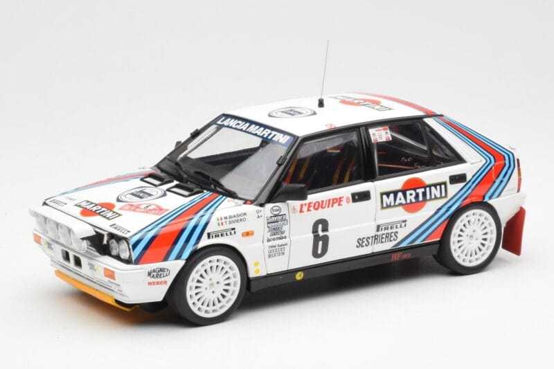 Lancia Delta HF 4WD #6 M. Biasion / T. Siviero Martini Rally Monte Carlo 1987 Kyosho 1:18 08960A Druckguss
