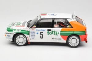 Lancia Delta HF Integrale Evo II Totip #5 A. Aghini / S. Farnocchia Rally Monte Carlo 1993 Kyosho 1:18 08348F Druckguss — Bild 4 von 8