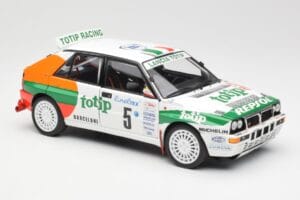 Lancia Delta HF Integrale Evo II Totip #5 A. Aghini / S. Farnocchia Rally Monte Carlo 1993 Kyosho 1:18 08348F Druckguss — Bild 6 von 8