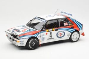 Lancia Delta HF Integrale Evo Martini #4 D. Auriol / B. Occelli Winner Rally Monte Carlo 1992 Kyosho 1:18 08348A Druckguss