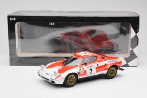 Lancia Stratos HF #2 J-B. Andruet / Biche Winners Tour de Corse 1974 Minichamps 1:18 155741702 Druckguss — Bild 6 von 6
