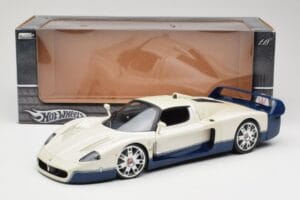 Maserati MC12 Weiß Blau Hot Wheels 1:18 G7158 Druckguss — Bild 8 von 8