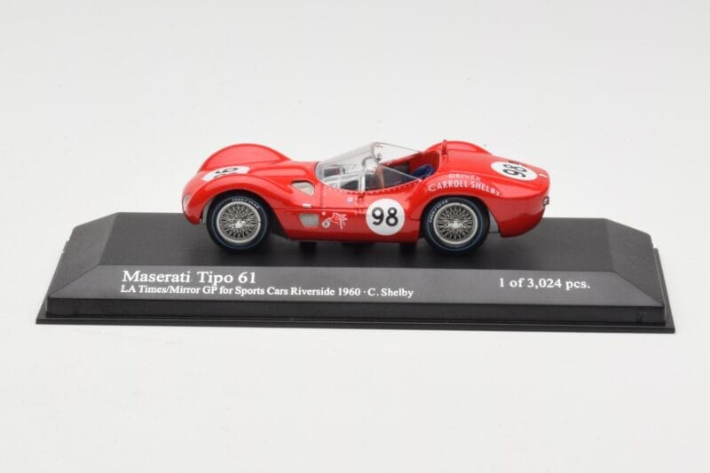 Maserati Tipo 61 #98 C. Shelby Times Mirror Grand Prix Riverside 1960 Minichamps 1:43 400601298 Druckguss
