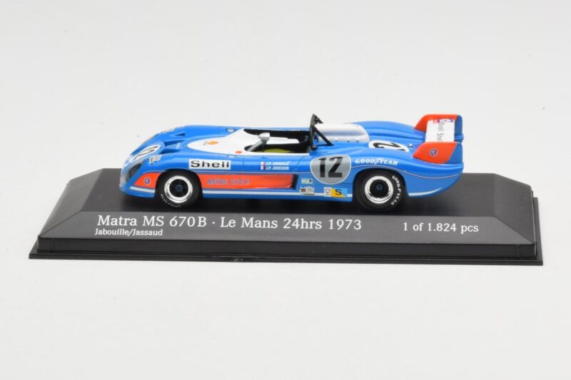 Matra Simca MS670B #12 J-P. Beltoise / J-P. Jabouille / J-P. Jaussaud 24 Hours of Le Mans 1973 Minichamps 1:43 430731112 Druc