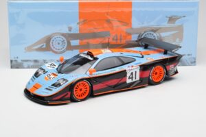 McLaren F1 GTR Gulf #41 P. Gounon / S. Oloffson 24 Hours of Le Mans 1997 Minichamps 1:18 530133741 Druckguss — Bild 8 von 8