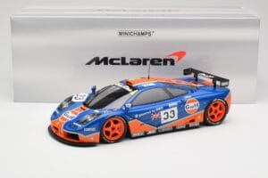 McLaren F1 GTR Gulf Racing #33 S. Bellm / A. Weaver / J. Lehto 24 Hours of Le Mans 1996 Minichamps 1:18 530133633 Druckguss — Bild 8 von 8