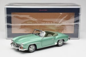 Mercedes 190 SL W121 Hellgrün Metallic Norev 1:18 183401 Druckguss — Bild 9 von 9
