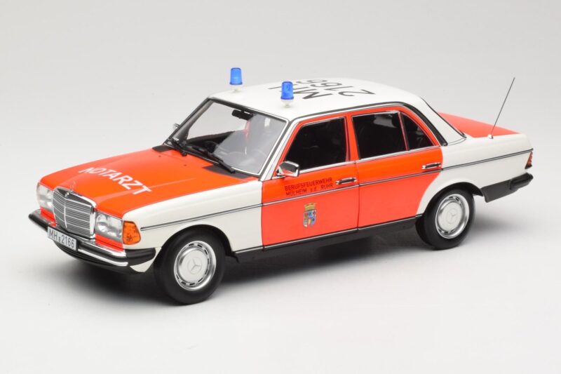 Mercedes 200 W123 Krankenwagen Weiß Norev 1:18 183834 Druckguss