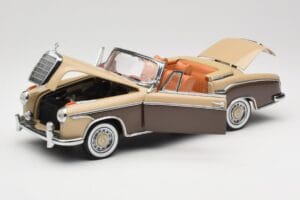 Mercedes 220 SE W128 Cabriolet Bronze Rot Sun Star 1:18 3572 Druckguss — Bild 2 von 8
