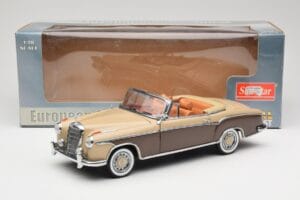 Mercedes 220 SE W128 Cabriolet Bronze Rot Sun Star 1:18 3572 Druckguss — Bild 8 von 8