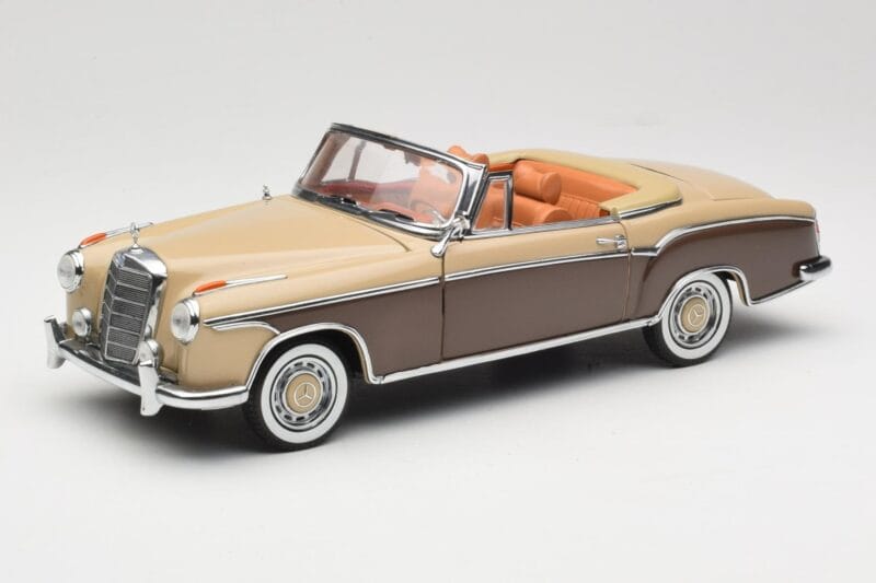 Mercedes 220 SE W128 Cabriolet Bronze Rot Sun Star 1:18 3572 Druckguss