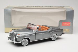 Mercedes 220 SE W128 Cabriolet Grey Metallic Sun Star 1:18 3352-M1 Druckguss — Bild 8 von 8