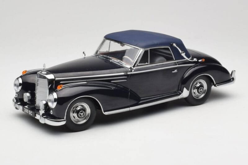Mercedes 300 SC W188 Cabriolet Softtop Dunkelblau KK-Scale 1:18 KKDC180944 Druckguss