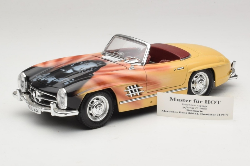 Mercedes 300 SL Roadster Rosemarie Muster Limitierte Auflage 18/27 Bburago 1:18 3023-M1 Druckguss