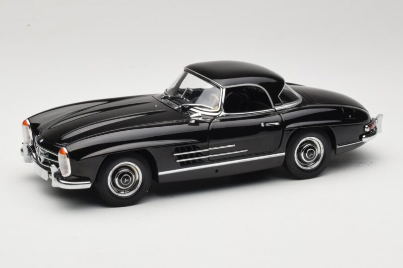 Mercedes 300 SL W198 Roadster With Hardtop Schwarz Minichamps 1:18 180039040 Druckguss