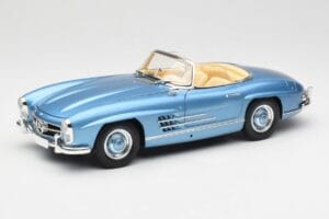 Mercedes 300 SL W198 Roadster Hardtop Light Blue Metallic Minichamps 1:18 180039042 Druckguss