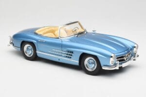Mercedes 300 SL W198 Roadster Hardtop Light Blue Metallic Minichamps 1:18 180039042 Druckguss — Bild 7 von 9