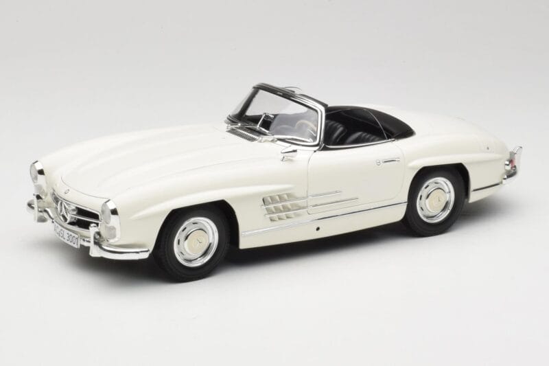 Mercedes 300 SL W198 Roadster Weiß Mit Softtop Minichamps 1:18 180039034 Druckguss