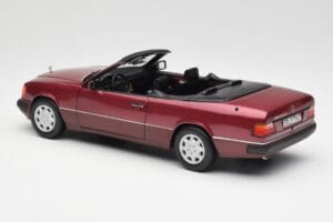 Mercedes 300CE-24 A124 Cabriolet Almandine Rot Metallic Norev 1:18 B66040616 Druckguss — Bild 7 von 8