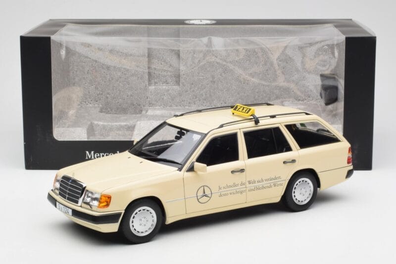Mercedes 300D S124 T-Modell Hellelfenbein Taxi Händler Edition Norev 1:18 B66040702 Druckguss