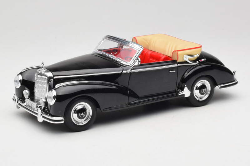Mercedes 300S W188 Roadster Schwarz Welly 1:18 801-3271398 Druckguss