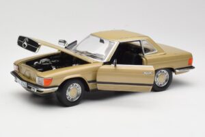 Mercedes 350 SL R107 Gold Sun Star 1:18 MB004 Druckguss — Bild 2 von 8