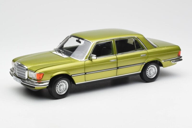 Mercedes 450 SEL W116 Citrus Grün Händler Edition Norev 1:18 B66040683 Druckguss