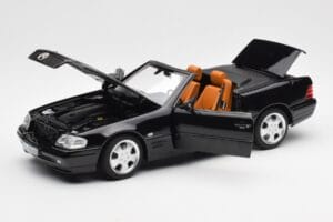 Mercedes SL 500 R129 Schwarz Norev 1:18 183750 Druckguss — Bild 2 von 10