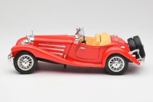 Mercedes 500K Roadster Rot Bburago 1:18 3020 Druckguss — Bild 4 von 8
