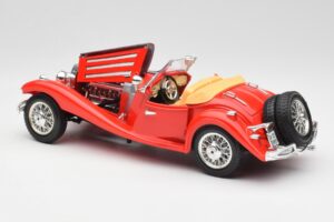 Mercedes 500K Roadster Rot Bburago 1:18 3020 Druckguss — Bild 5 von 8