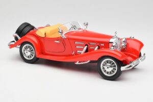 Mercedes 500K Roadster Rot Bburago 1:18 3020 Druckguss — Bild 6 von 8