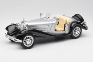 Mercedes 500K Roadster Silber Bburago 1:18 3020-M1 Druckguss — Bild 2 von 8