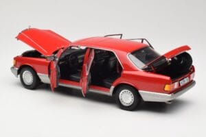 Mercedes 560 SEL W126 Rot Norev 1:18 183463 Druckguss — Bild 5 von 8