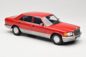 Mercedes 560 SEL W126 Rot Norev 1:18 183463 Druckguss — Bild 6 von 8